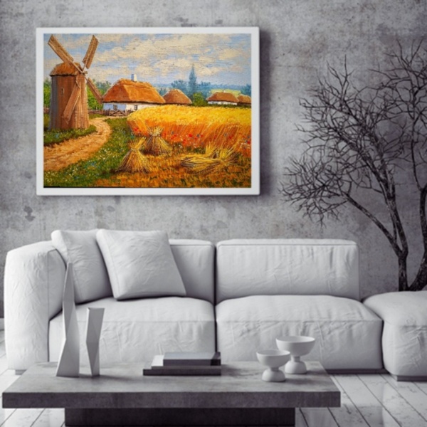 Репродукція Українське село. Млин 60x80 см Арт Фемелі 