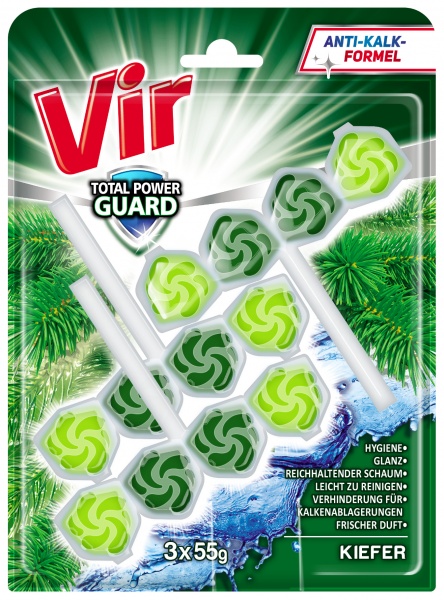 Туалетний блок VIR Total Power Guard Хвоя 3x55 г