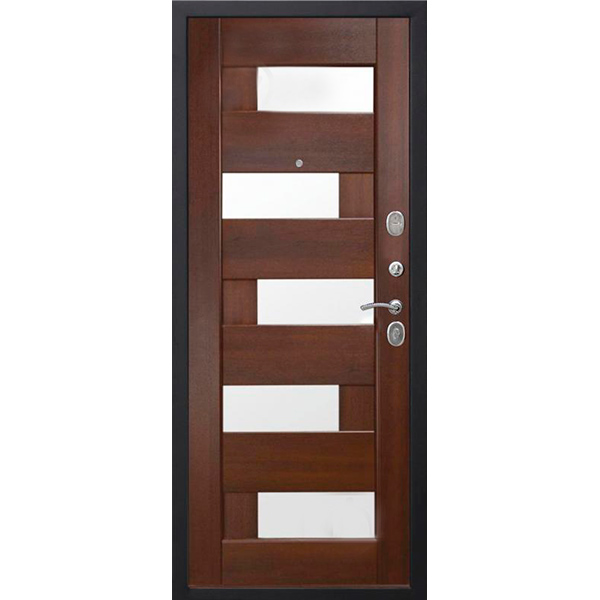 Двери входные Tarimus 7.5 см Бергамо медный антик Каштан 2050x860L
