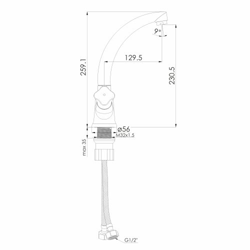 Змішувач для кухні Imprese Izera f03410501AA