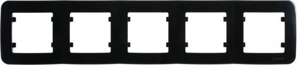 Рамка п'ятимісна Lillium Natural Makel горизонтальна чорний
