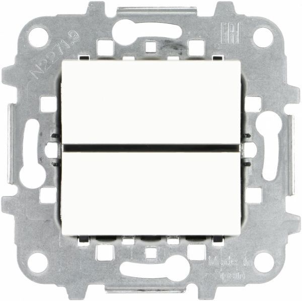 Вимикач прохідний одноклавішний ABB Zenit без підсвітки 10 А 230В IP20 білий N2202 BL Z