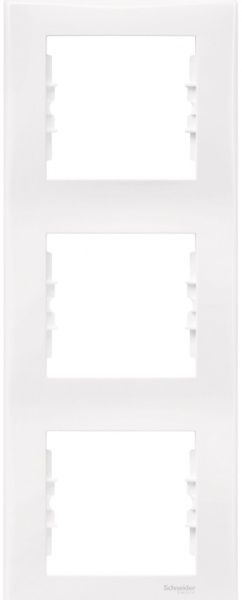Рамка трехместная Schneider Electric Sedna вертикальная белый SDN5801321