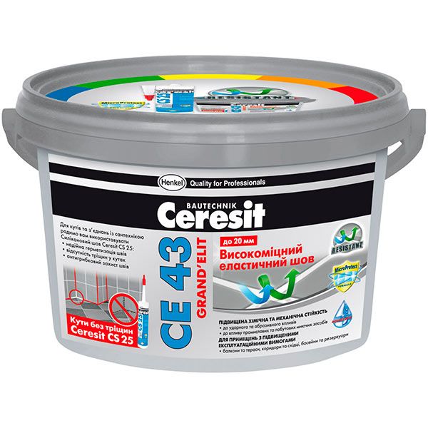 Фуга Ceresit СЕ 43 № 02 2 кг білий