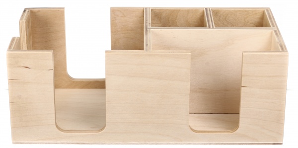 Органайзер настільний дерев'яний лакований 27х10х14 см BI-07