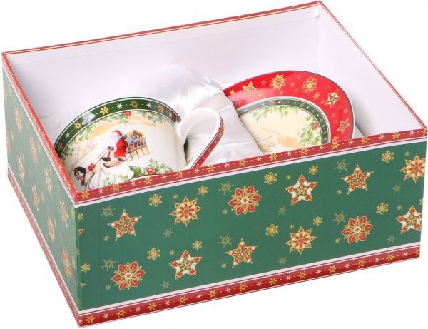 Чашка с блюдцем Santa Christmas Collection 180 мл. Lefard