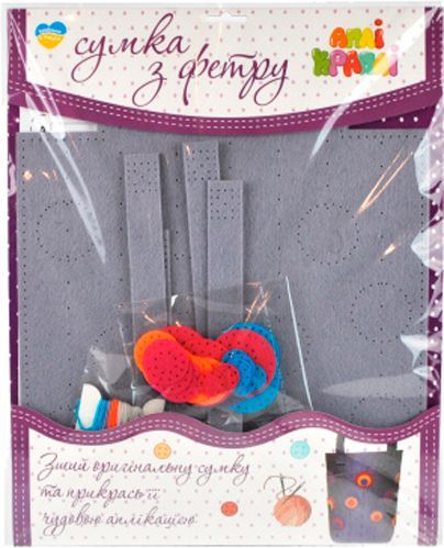 Набор для творчества Сумка из фетра Цветочная Аплі-Краплі 