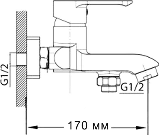 Смеситель для ванны Mixxen Квинта MXAL0338