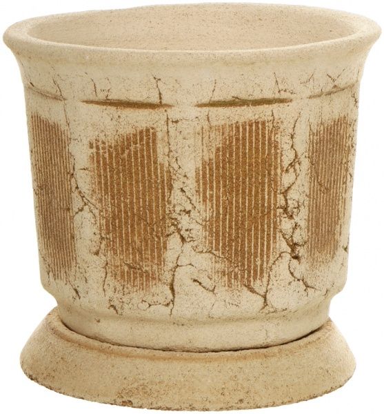 Горщик шамотний Восьмигранний №4 65 круглий 7,9л кремовий 