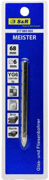 Сверло по плитке S&R Meister 6x68 мм 217680060