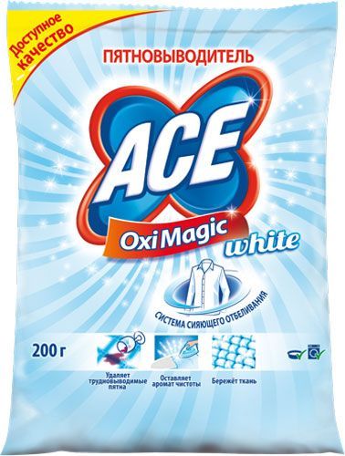 Пятновыводитель ACE Oxi Magic White 200 г