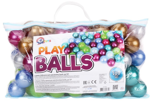 Набор шариков ТехноК 100 шт перламутровые в сумке 7327