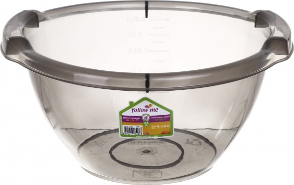 Миска кругла напівпрозора сіра 2,5 л Follow Me