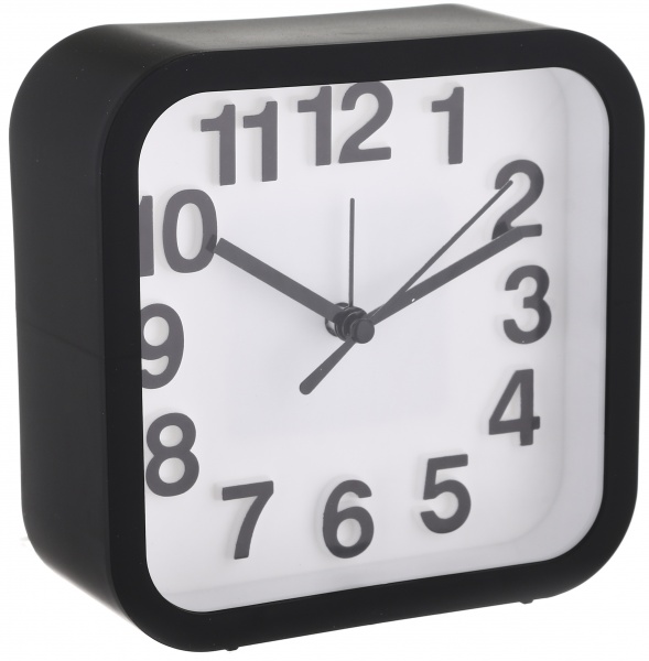 Часы настольные Edyx 13,1x13,1x5,2 см черный