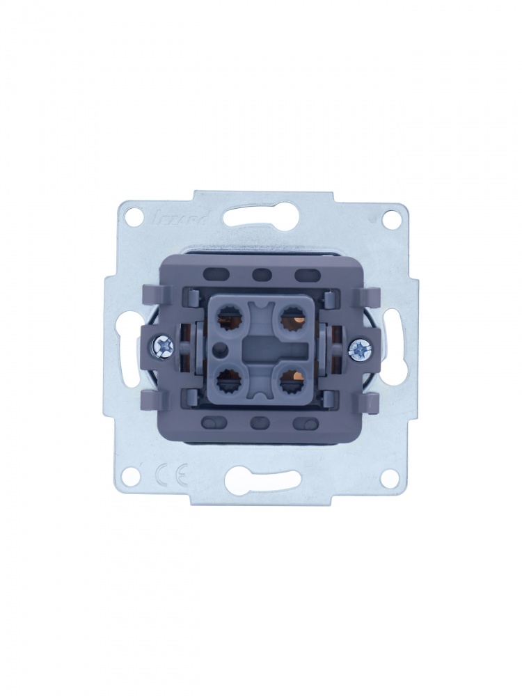 Выключатель проходной одноклавишный Lezard Vesna белый 742-0288-105