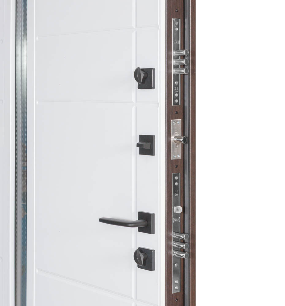 Двері вхідні Булат Термо Хаус 705 венге темний / білий атласний 2050x950 мм ліві