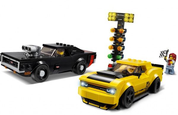 Конструктор LEGO Speed Champions Автомобили 2018 Dodge Challenger SRT Demon и 1970 Dodge Charger R/T 75893
