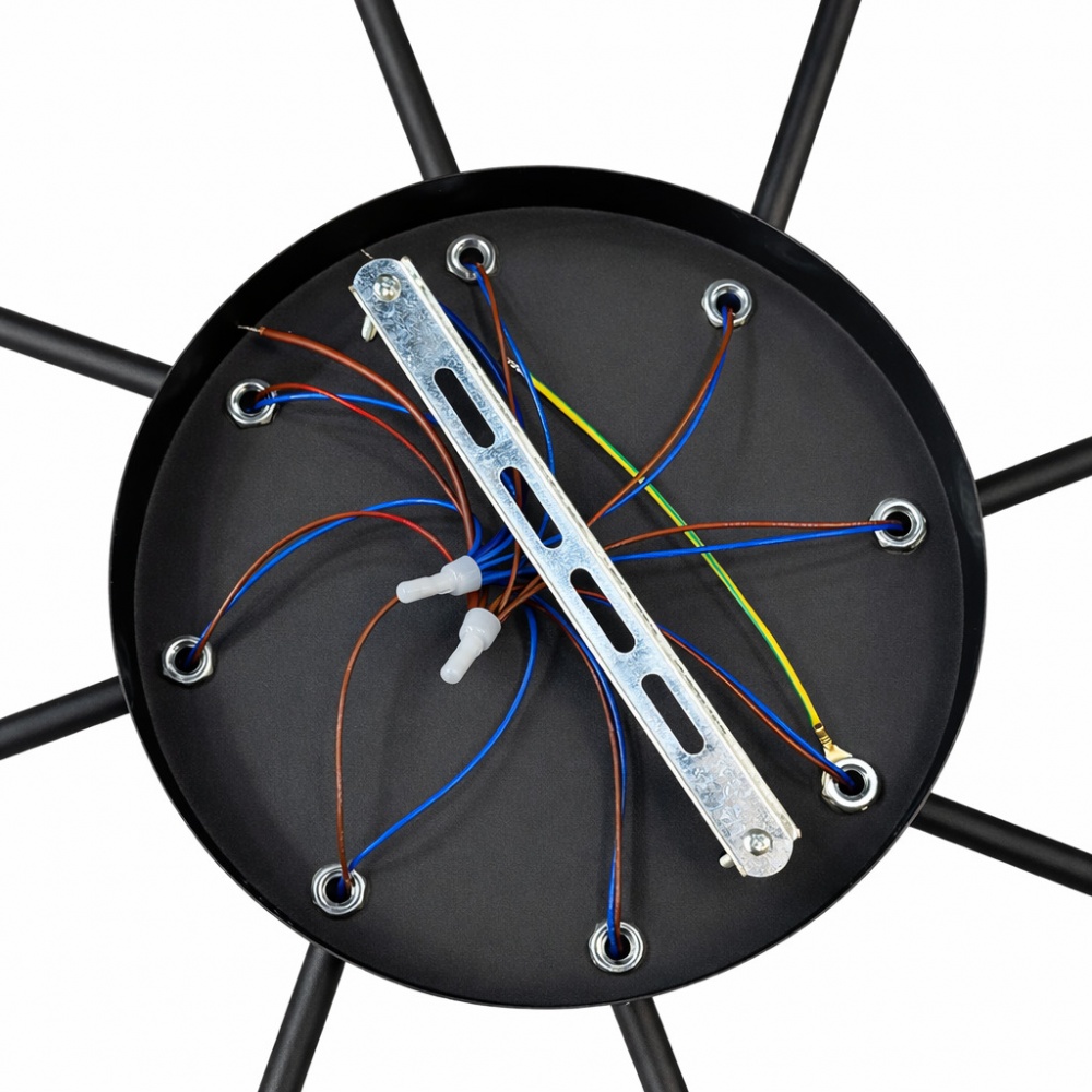 Люстра стельова LIGHT SET DUSHA MS228 8x12 Вт GX53 чорний/молочний