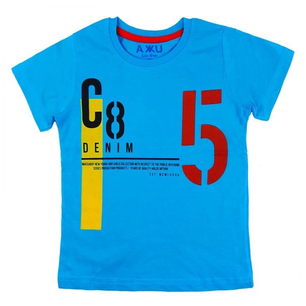 Футболка для хлопчика AKKU С8 р.116 блакитний 9102 
