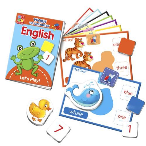 Гра настільна Vladi Toys Англійська мова на магнітах Тварини 1502-10