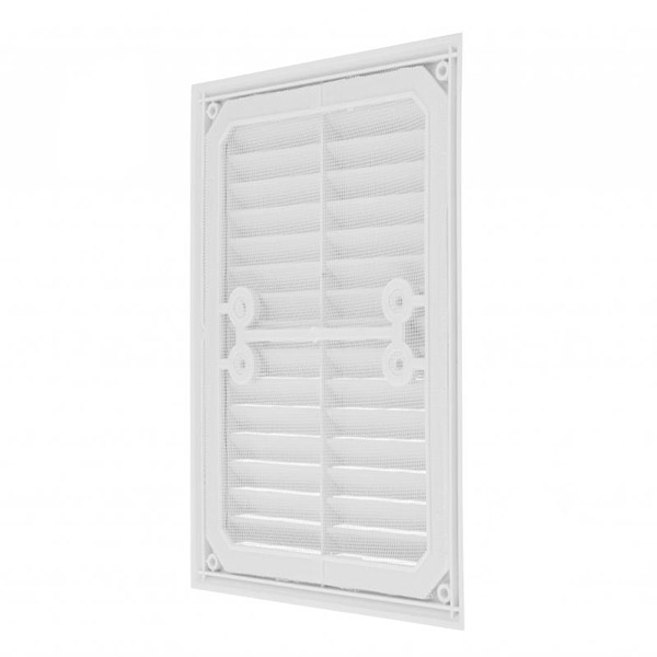 Гратка для вентиляції MiniMax з сіткою проти комах БК 240 х 180 мм (1104) пластик білий 