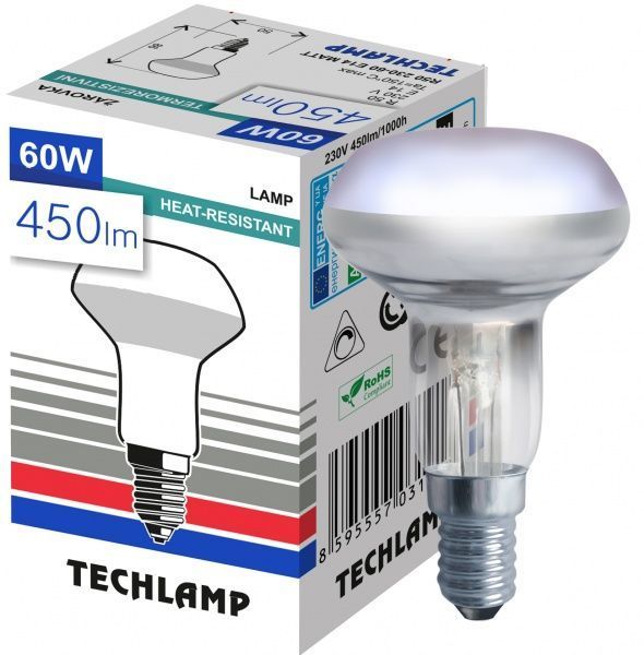 Лампа розжарювання Techlamp R50 60 Вт E14 230 В прозора 