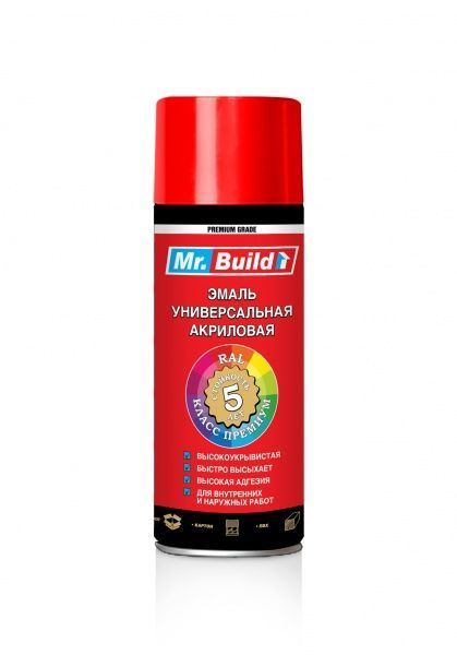 Лак аэрозольный Mr.Build акриловый прозрачный мат 400 мл