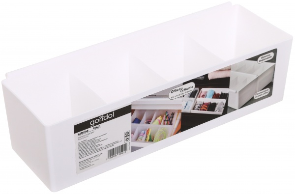 Органайзер Gondol Plastic Sabrina 90x262x75 мм белый 