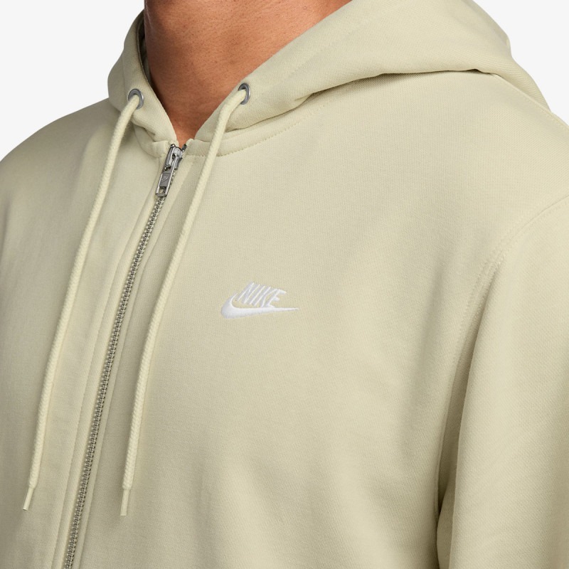 Джемпер Nike M NK CLUB FT FZ HOODIE FN3884-229 р.M бежевий