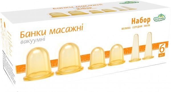 Банки масажні Chudesnik банки масажні вакуумні №6 