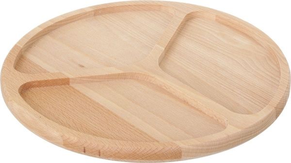 Таця Менажниця кругла 30 см DM-1, дерево WoodSteel 