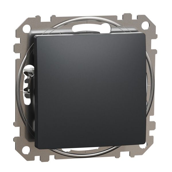 Переключатель одноклавишный Schneider Electric Sedna Design без подсветки 10 А 250В черный SDD114106