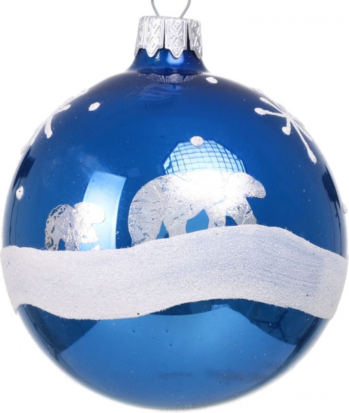 Шар новогодний мульти d 80 мм в ассортименте