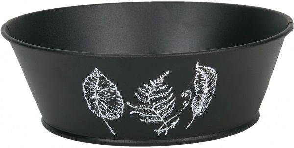 Кашпо декоративне Листя кругле чорне 5 л METID
