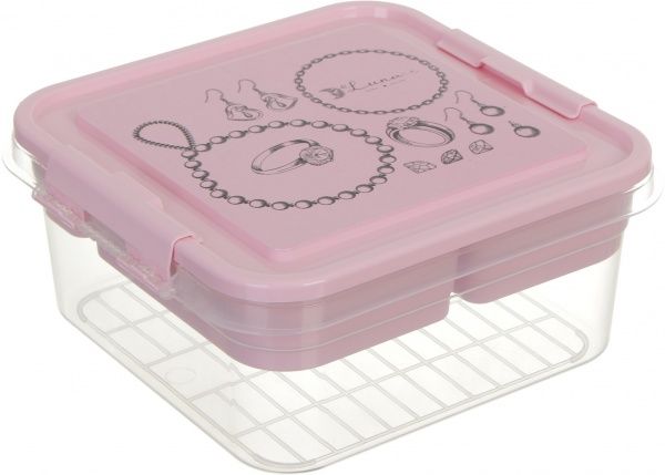 Органайзер Fashion для біжутерії 25*26*11 см рожевий