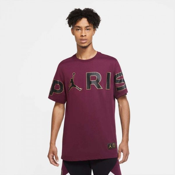 Футболка Nike J PSG WORDMARK TEE CK9785-610 S червоний