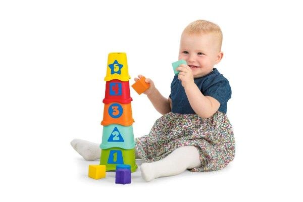 Іграшка-сортер Chicco Пірамідка Stacking Cups 2в1 09373.00