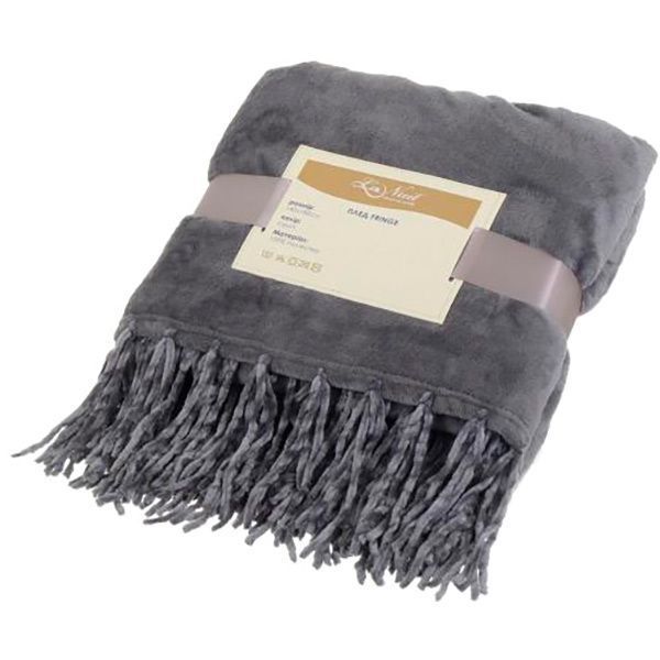 Плед Fringe 140x180 см сірий La Nuit 