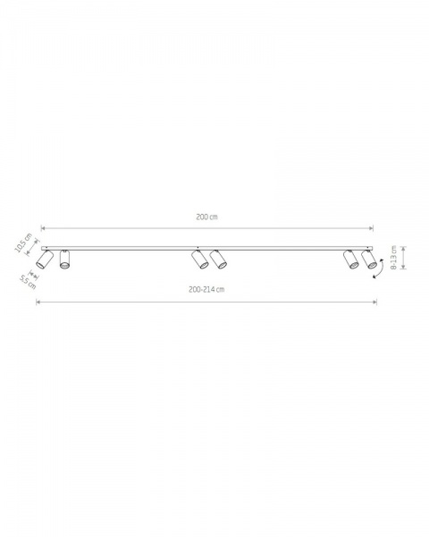 Спот Nowodvorski Mono 6x10 Вт GU10 латунь 7785 