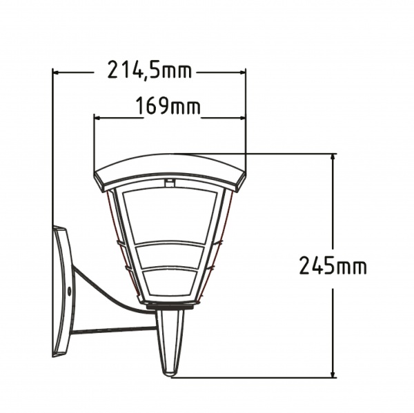 Светильник уличный настенный HOROZ ELECTRIC Yonca 2 E27 40 Вт IP44 черный 400-010-133
