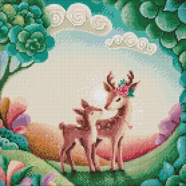 Алмазна мозаїка Гарна прогулянка 40х40 см Ідейка 