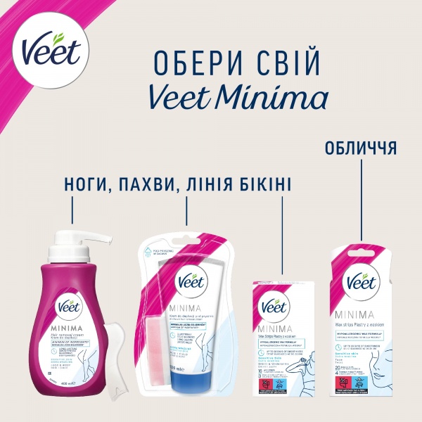 Крем для депіляції Veet MINIMA Sensitive 100 мл