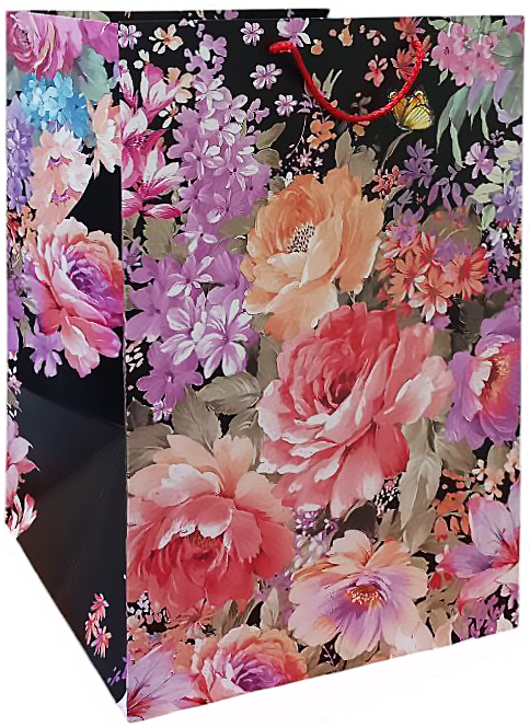 Пакет подарунковий 51х72х18 см весняні квіти