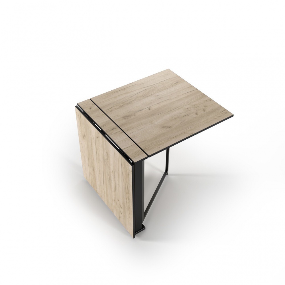 Стол-книжка Меблі Прогрес Эрвин 140(1516)x730x750мм дуб крафт серый/черный