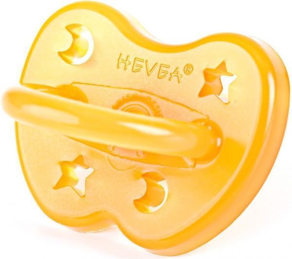Соска-пустышка Hevea Star and Moon Large анатомическая от 3 до 36 месяцев Оранжевая