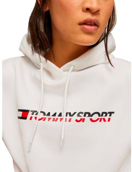Джемпер Tommy Hilfiger CROPPED FLEECE HOODY S10S100360100 р. M белый