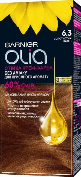 Краска для волос Olia Olia 6.3 золотистый шатен