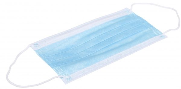 Маска медична трьох-шарова на резинках 10 шт./уп.