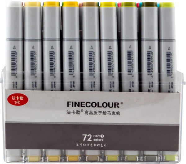Набор двусторонних маркеров FINECOLOUR Sketchmarker 72 цвета EF100-TB72 разноцветный 
