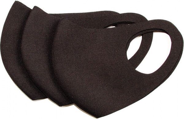 Маска Grandtex неопренова багаторазова чорна р. L 3 шт. 4827421105239